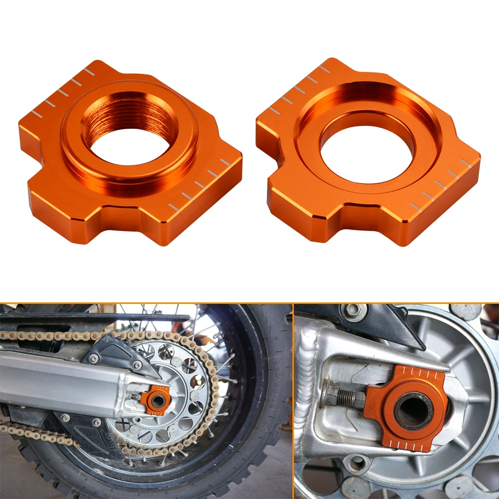 Chain Adjuster Axle Blocks for KTM 1050 1090 1190 950 990 1290 Super Adventure R S T RC8 RC8R SMR SMT Supermoto Super Duke
Chain Adjuster Axle Blocks for KTM 1050 1090 1190 950 990 1290 Super Adventure R S T RC8 RC8R SMR SMT Supermoto Super Duke