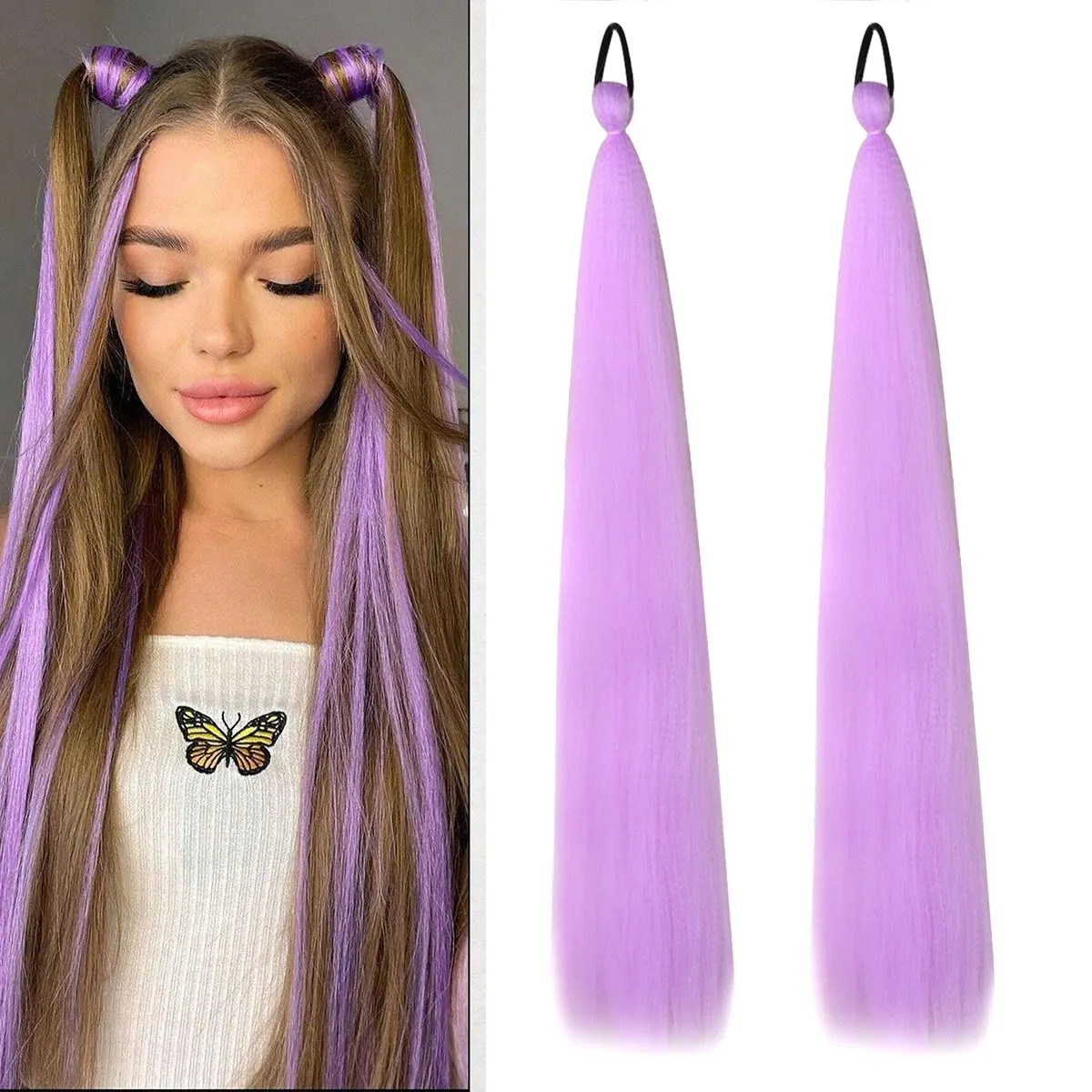 24Inch Synthetic HairJumbo Ponytail Hair Extensions Hair With Rubber Band Ponytail Extension For Ombre Braiding Hair For Women
24Inch Synthetic HairJumbo Ponytail Hair Extensions Hair With Rubber Band Ponytail Extension For Ombre Braiding Hair For Women