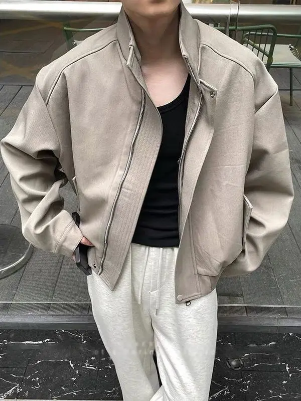 Korean Sle Early Autumn Stand Collar ort Casual Jaet Men's Simple High-End Feeling Top ort Length Leisure Coat
Korean Sle Early Autumn Stand Collar ort Casual Jaet Men's Simple High-End Feeling Top ort Length Leisure Coat