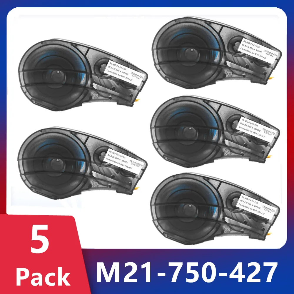 M21-750-427 0.75" Label Cartridge Compatible Brady BMP21-PLUS Handheld Label Printer Self-Laminating Vinyl Labeling TAPE Maker
M21-750-427 0.75" Label Cartridge Compatible Brady BMP21-PLUS Handheld Label Printer Self-Laminating Vinyl Labeling TAPE Maker