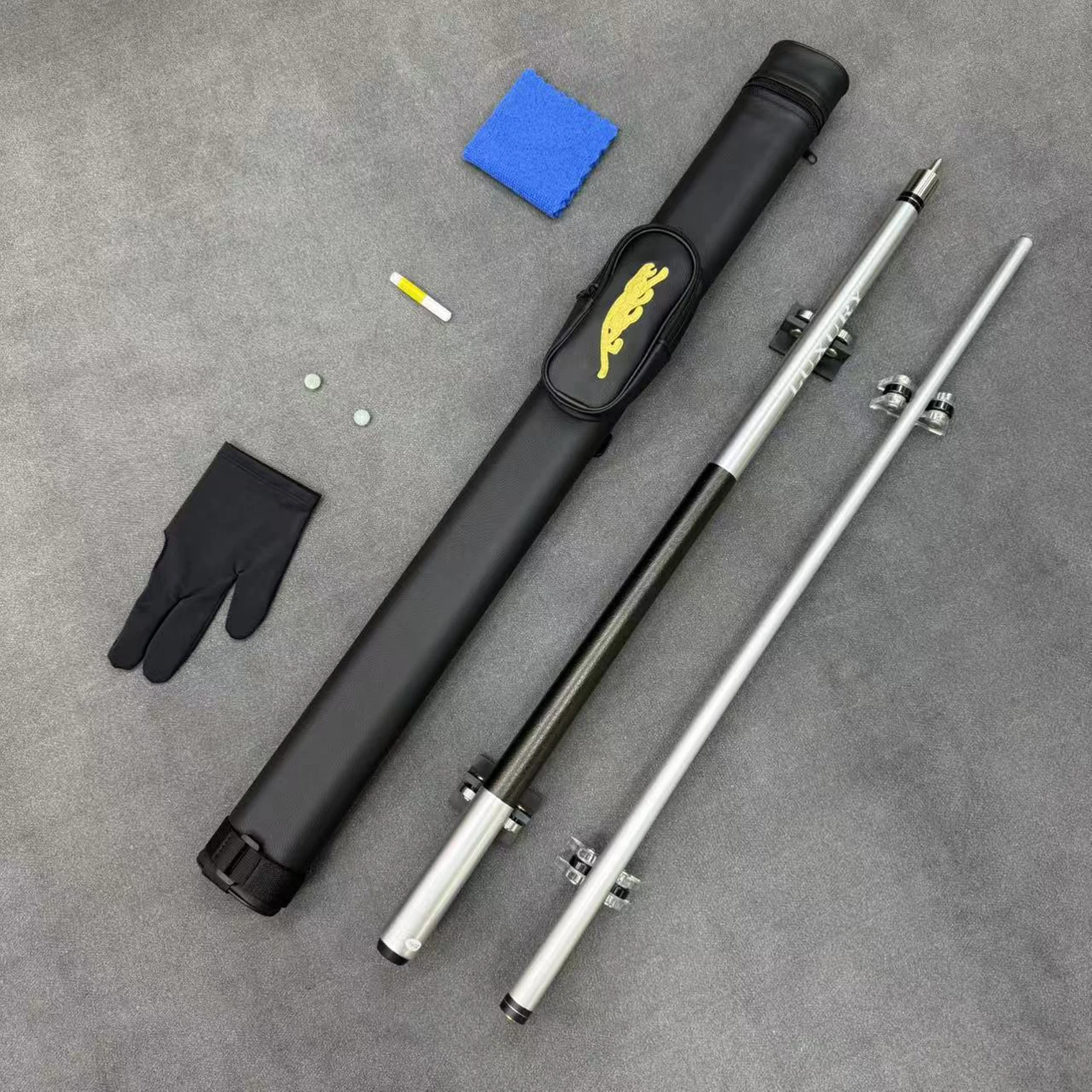 12.5mm Tip Silver White High-Tech Billiard Cue, Full Set with Exclusive Cue Case and Free Accessories Gifts
12.5mm Tip Silver White High-Tech Billiard Cue, Full Set with Exclusive Cue Case and Free Accessories Gifts