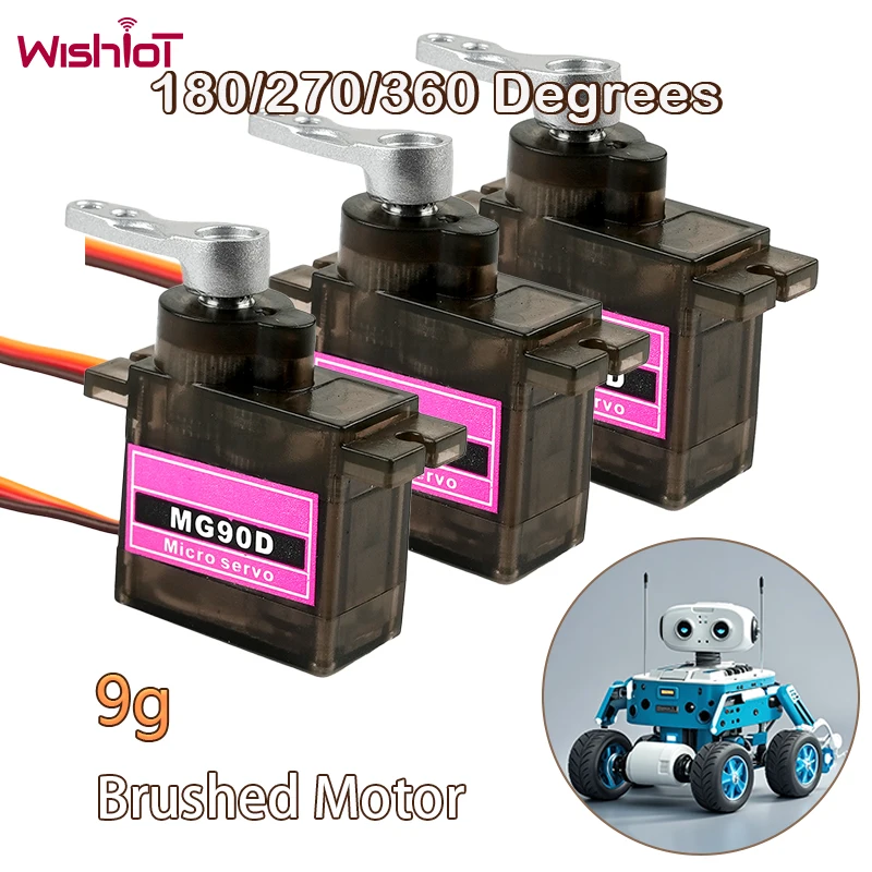9g Micro Digital Servo 4.8-6.0V MG90D Metal Gear Brushed Motor 180/270/360° High Torque Upgrated for RC Car Airplane Toys #T3
9g Micro Digital Servo 4.8-6.0V MG90D Metal Gear Brushed Motor 180/270/360° High Torque Upgrated for RC Car Airplane Toys #T3