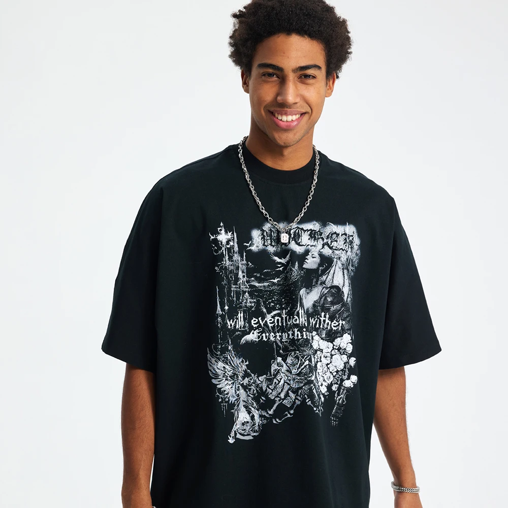 Heavy Printed Florals Skeleton Gothic Dark Grunge Goth T-shirt for Women Men Oversized Gothic Punk Streetwear Summer Tops Tees
Heavy Printed Florals Skeleton Gothic Dark Grunge Goth T-shirt for Women Men Oversized Gothic Punk Streetwear Summer Tops Tees