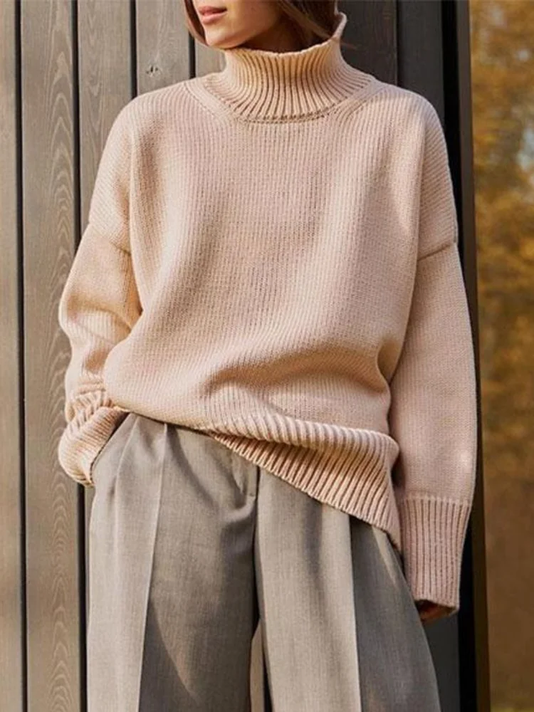 Faionable Loose High Ne Knitted Sweater Women's Pullover Knitwear Street Sle Acrylic Blend Long Sve Thermal Tops
Faionable Loose High Ne Knitted Sweater Women's Pullover Knitwear Street Sle Acrylic Blend Long Sve Thermal Tops