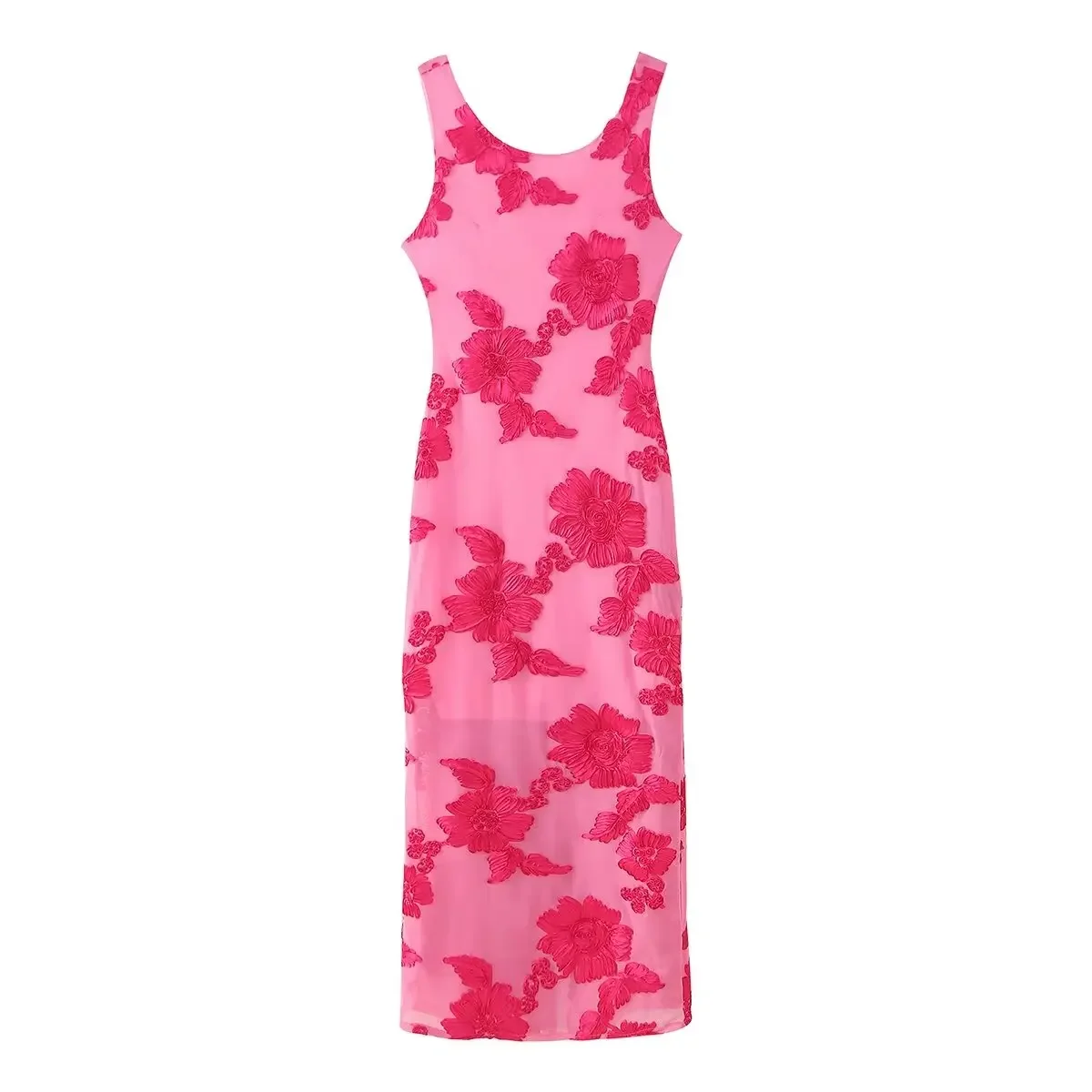 Women's 2024 new fashion floral print decoration slim O neck MIDI dress retro sleeveless back zipper women's dress Mujer
Women's 2024 new fashion floral print decoration slim O neck MIDI dress retro sleeveless back zipper women's dress Mujer