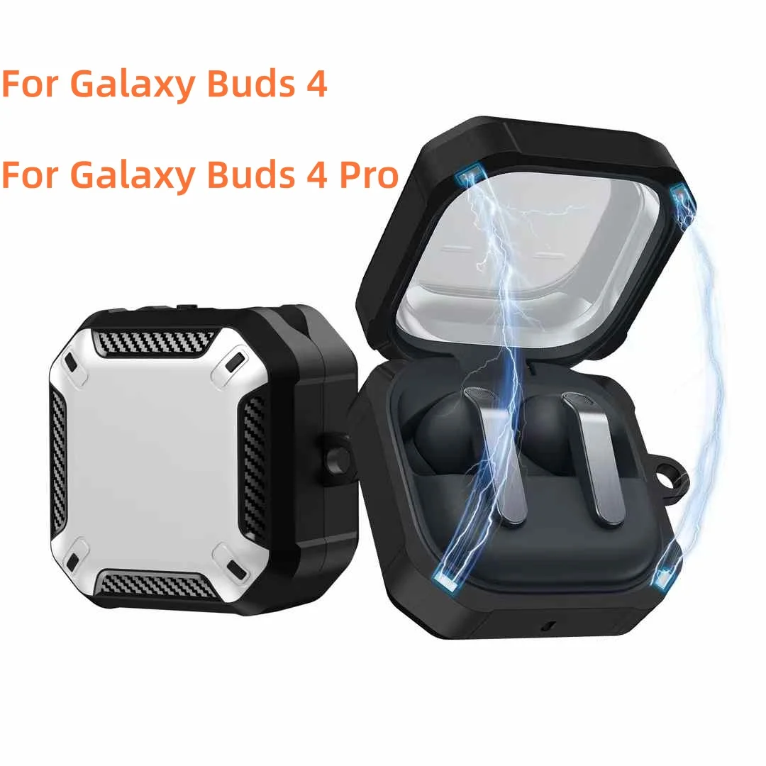 Новый защитный чехол для наушников с магнитной застежкой для Samsung Galaxy Buds4, чехол для Buds 4Pro с аксессуарами-брелоками, противоударный
Новый защитный чехол для наушников с магнитной застежкой для Samsung Galaxy Buds4, чехол для Buds 4Pro с аксессуарами-брелоками, противоударный