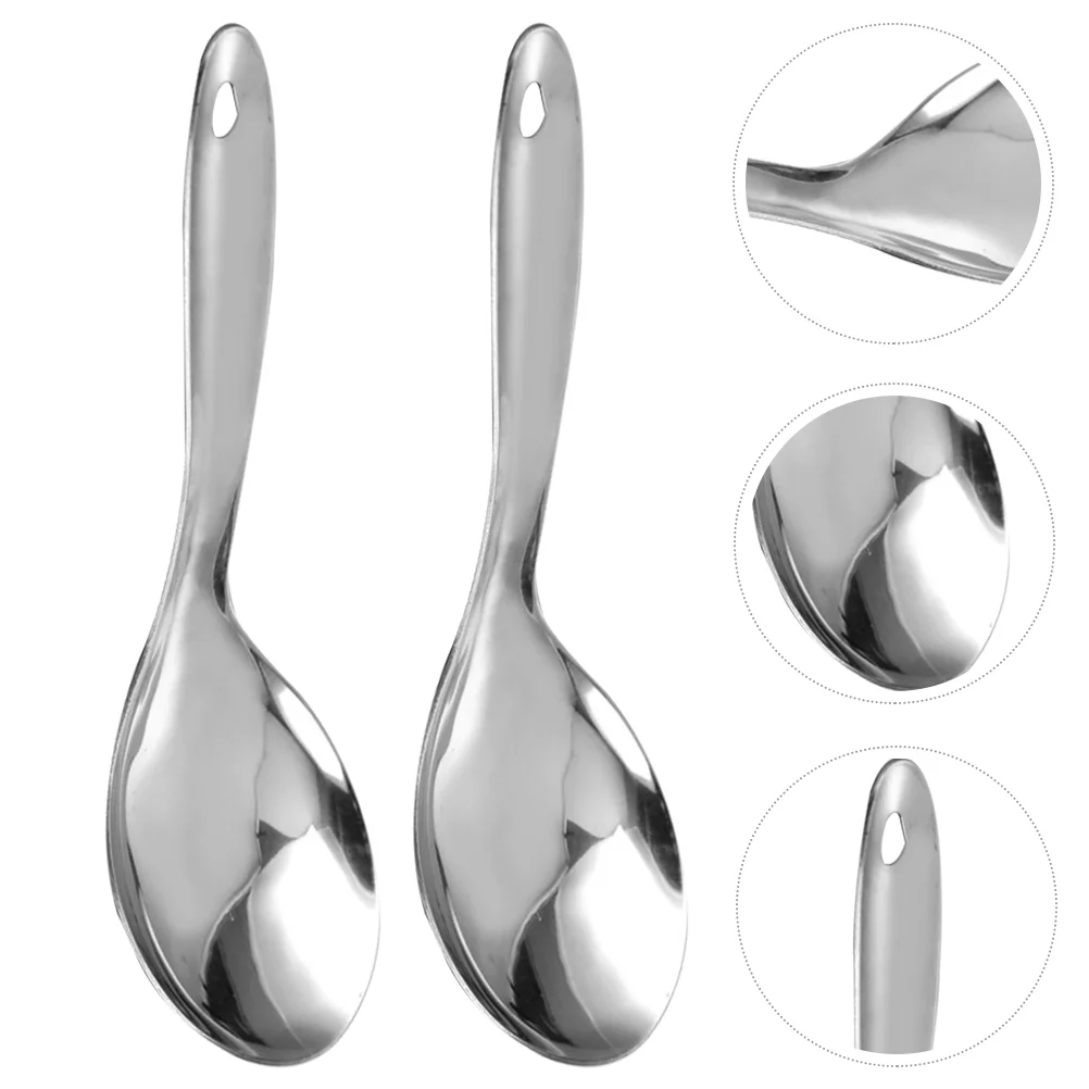 3 Pcs Rice Spoon Convenient Metal Spoons Japanese-style Scoop Non-stick Stainless Steel Simple
3 Pcs Rice Spoon Convenient Metal Spoons Japanese-style Scoop Non-stick Stainless Steel Simple