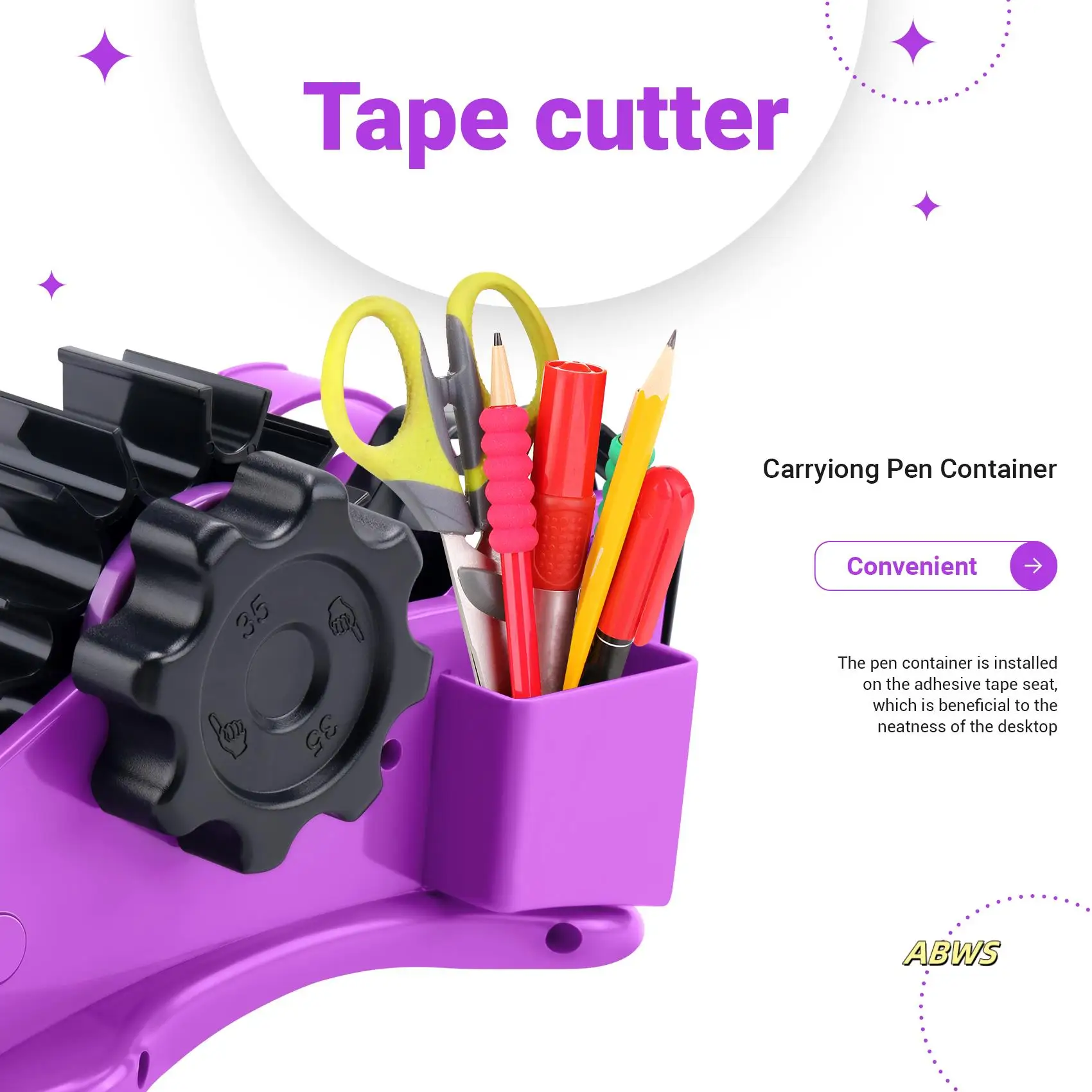 Semi- Automatic Desk Tape Dispenser Semi Automatic Cutting Tape On Off Manual For Washi Transparent Tapes
Semi- Automatic Desk Tape Dispenser Semi Automatic Cutting Tape On Off Manual For Washi Transparent Tapes