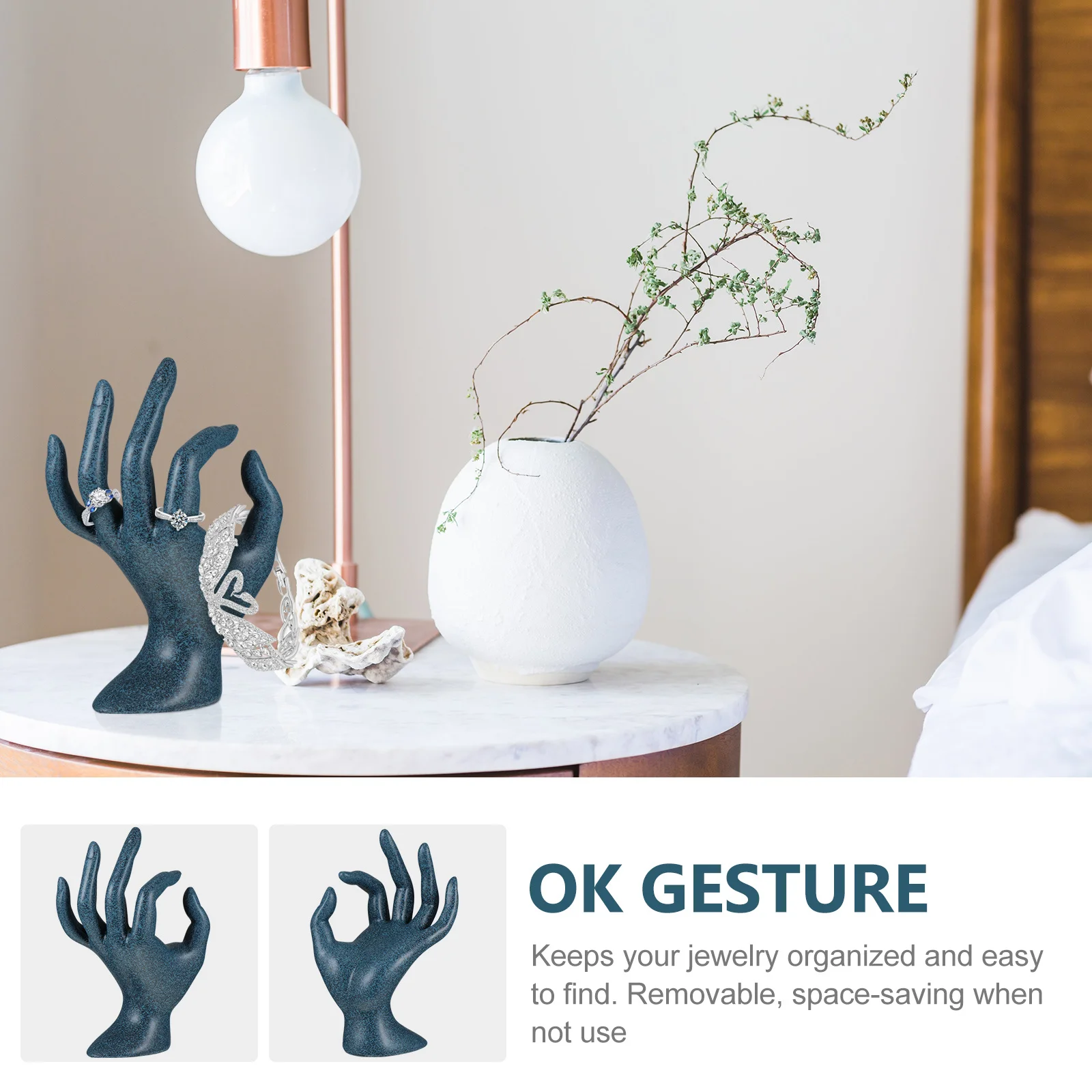 1Pcs Jewelry Display Holder Resin Hand Form Stand for Bracelet Ring Watch Keeper Adornment Display Rack Space Saving Organizer
1Pcs Jewelry Display Holder Resin Hand Form Stand for Bracelet Ring Watch Keeper Adornment Display Rack Space Saving Organizer