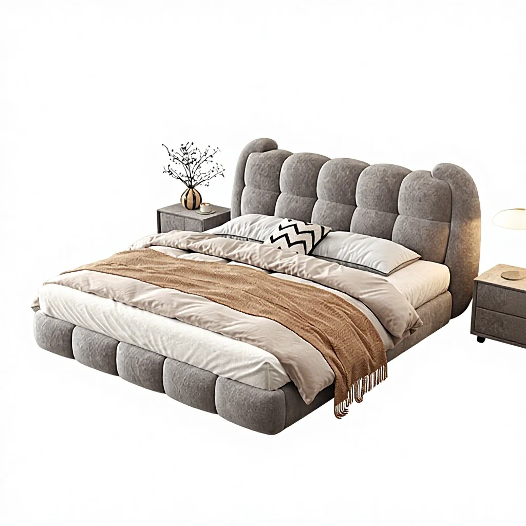 *Extra-large Frame with Fabric Cover, Luxurious , Double , Wooden
*Extra-large Frame with Fabric Cover, Luxurious , Double , Wooden