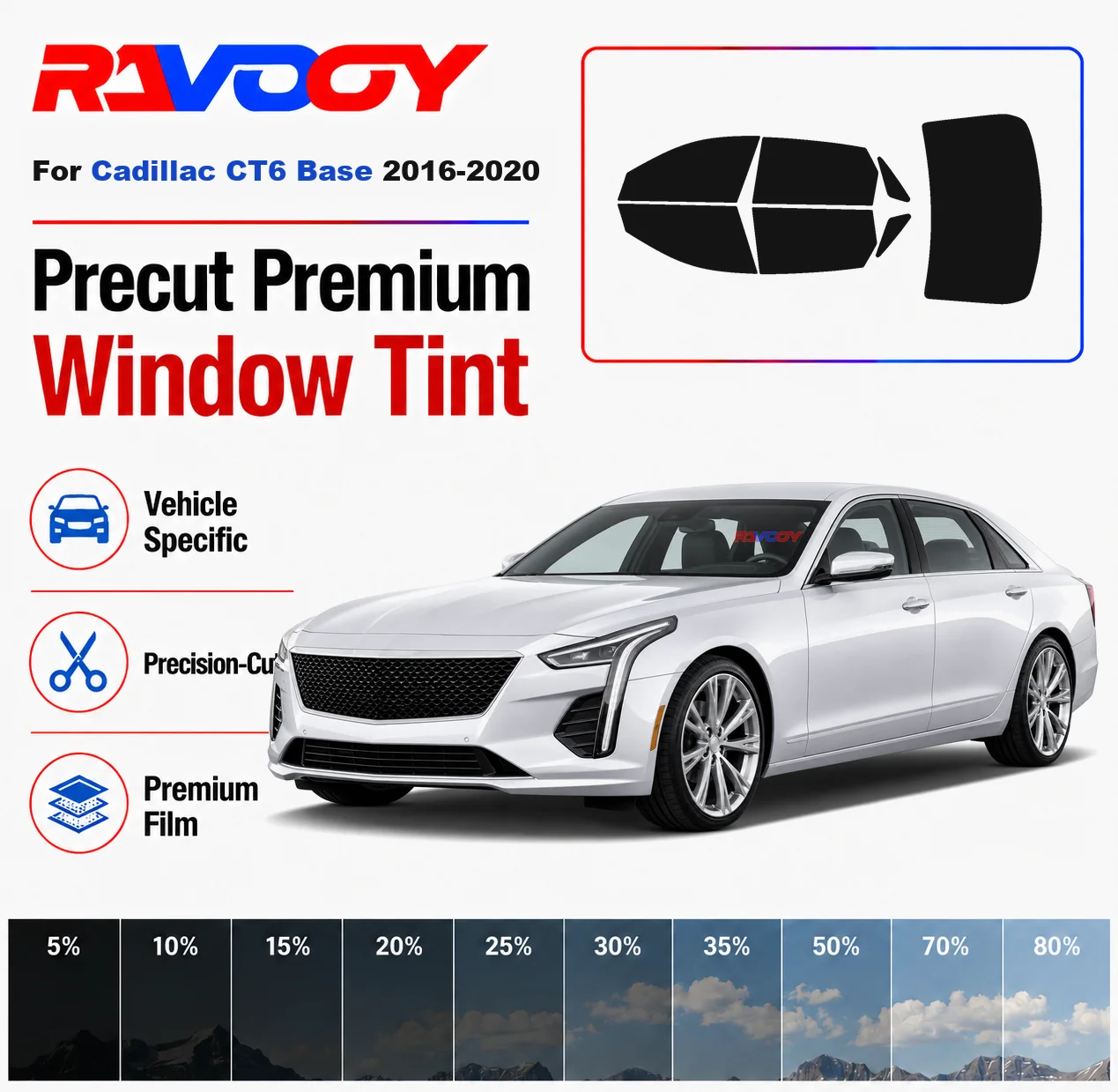 Premium Precut Window Tint Kit Front Rear Windows Rear Windshield For Cadillac CT6 Base 2016-2020 Complete Set Nano Ceramic Film
Premium Precut Window Tint Kit Front Rear Windows Rear Windshield For Cadillac CT6 Base 2016-2020 Complete Set Nano Ceramic Film