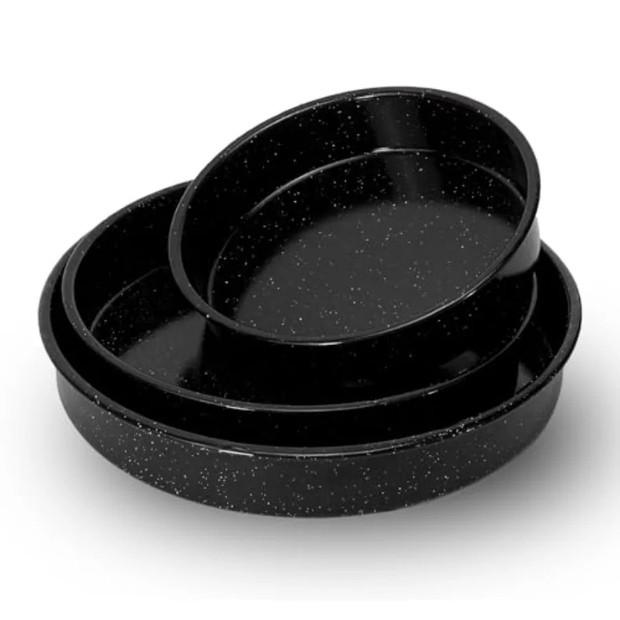 3-Pack Enamel Roasting Pan Set Round Deep Baking Pans Oven Trays10"/12"/14" Cake Pans High Performance Non-Toxic Pizza Pan Cook
3-Pack Enamel Roasting Pan Set Round Deep Baking Pans Oven Trays10"/12"/14" Cake Pans High Performance Non-Toxic Pizza Pan Cook