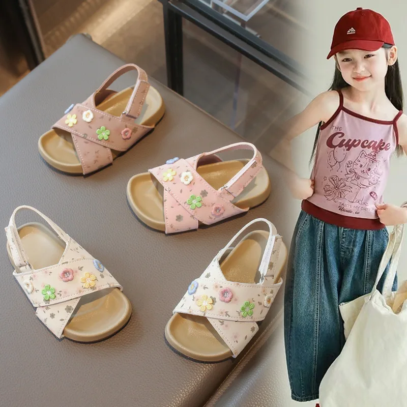 Kids Beach Shoes Sweet Floral Versatile Girls Princess Casual Shoes Non-slip 2026 Summer New Children Sandals Fashion Soft Sole
Kids Beach Shoes Sweet Floral Versatile Girls Princess Casual Shoes Non-slip 2026 Summer New Children Sandals Fashion Soft Sole