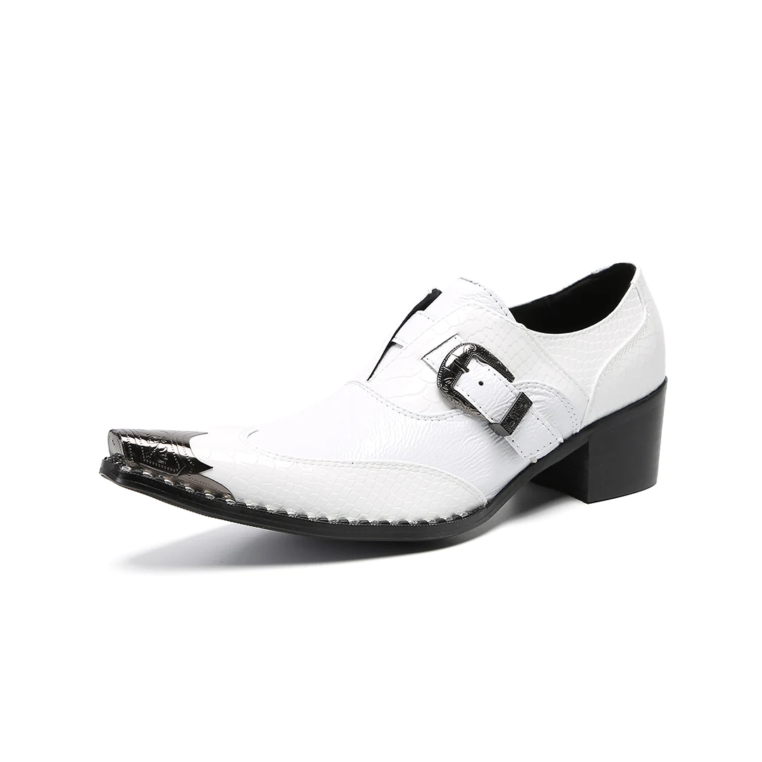 Fashion White Genuine Leather Oxford Shoes for Men Plus Size Pointed Toe Business Brogue Shoes Party Buckle Strap Derby Shoes
Fashion White Genuine Leather Oxford Shoes for Men Plus Size Pointed Toe Business Brogue Shoes Party Buckle Strap Derby Shoes