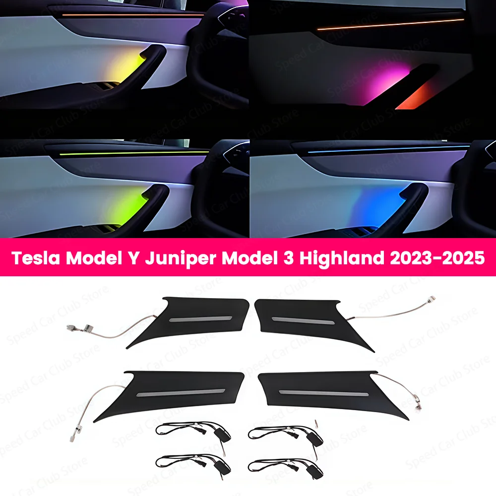 Ambient Lighting 4-Door Color Handle Lights for Tesla Model Y Juniper Model 3 Highland 2023-2025 Interior Car Light Upgrade
Ambient Lighting 4-Door Color Handle Lights for Tesla Model Y Juniper Model 3 Highland 2023-2025 Interior Car Light Upgrade