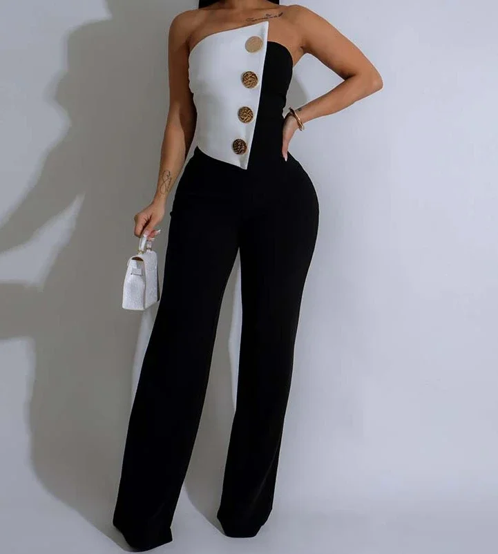 Elegant Jumpsuits for Women 2025 Spring Summer Sexy Spicy Girl Party Button Overalls Streetwear Women's Jumpsuit Pants Fashion
Elegant Jumpsuits for Women 2025 Spring Summer Sexy Spicy Girl Party Button Overalls Streetwear Women's Jumpsuit Pants Fashion