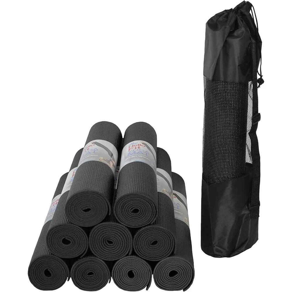 10-Pack Yoga Mat With Carrying Bags, 68" x 24" Non Slip Exercise Mat, 4mm Thick Gym Mat, Bulk Non Toxic Yoga Mats for Home Work
10-Pack Yoga Mat With Carrying Bags, 68" x 24" Non Slip Exercise Mat, 4mm Thick Gym Mat, Bulk Non Toxic Yoga Mats for Home Work
