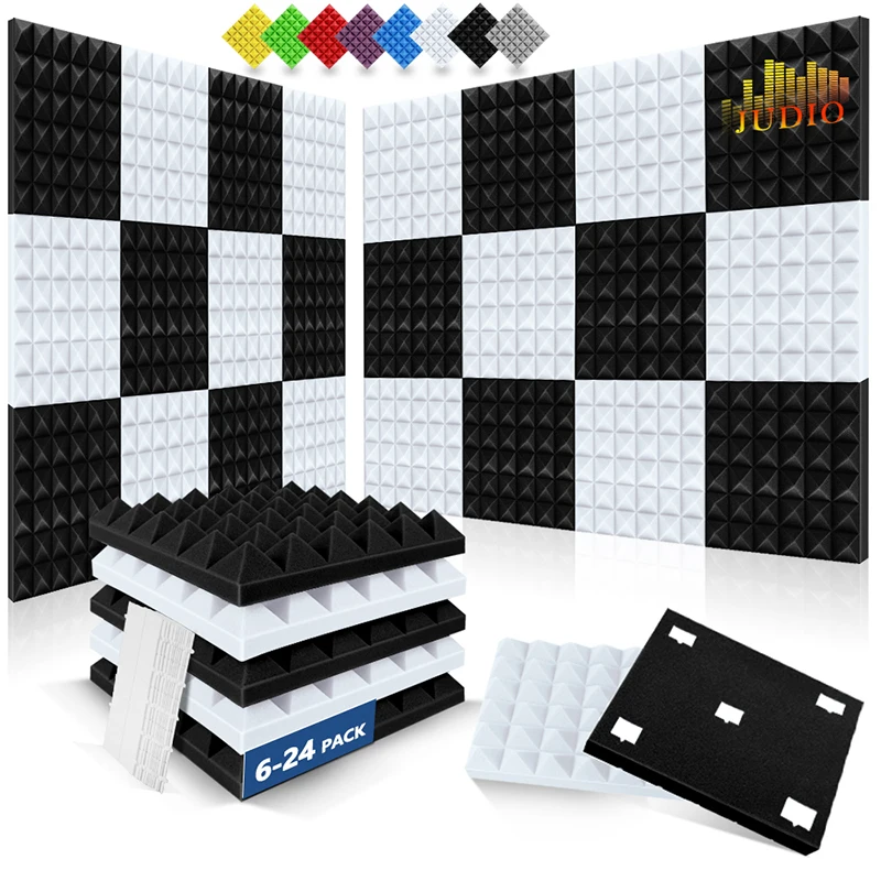 Pyramid Sound Proof Foam Panel 6/12/24 Pcs, Flame Retardant Absorbing Material, For KTV Studio Bedroom Acoustic Treatment
Pyramid Sound Proof Foam Panel 6/12/24 Pcs, Flame Retardant Absorbing Material, For KTV Studio Bedroom Acoustic Treatment
