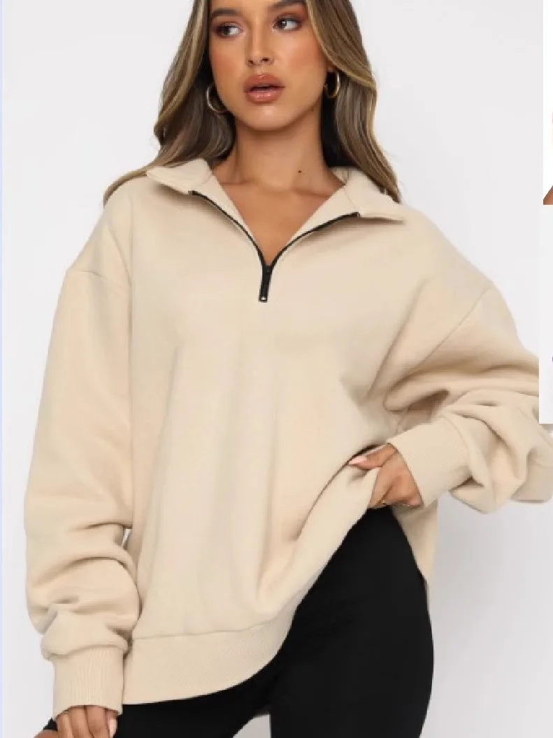 f Zip Pullover Long Sve Sweatirt Street Sle Loose Fit Single Piece Summer 2025 Color Hoodie for Women
f Zip Pullover Long Sve Sweatirt Street Sle Loose Fit Single Piece Summer 2025 Color Hoodie for Women