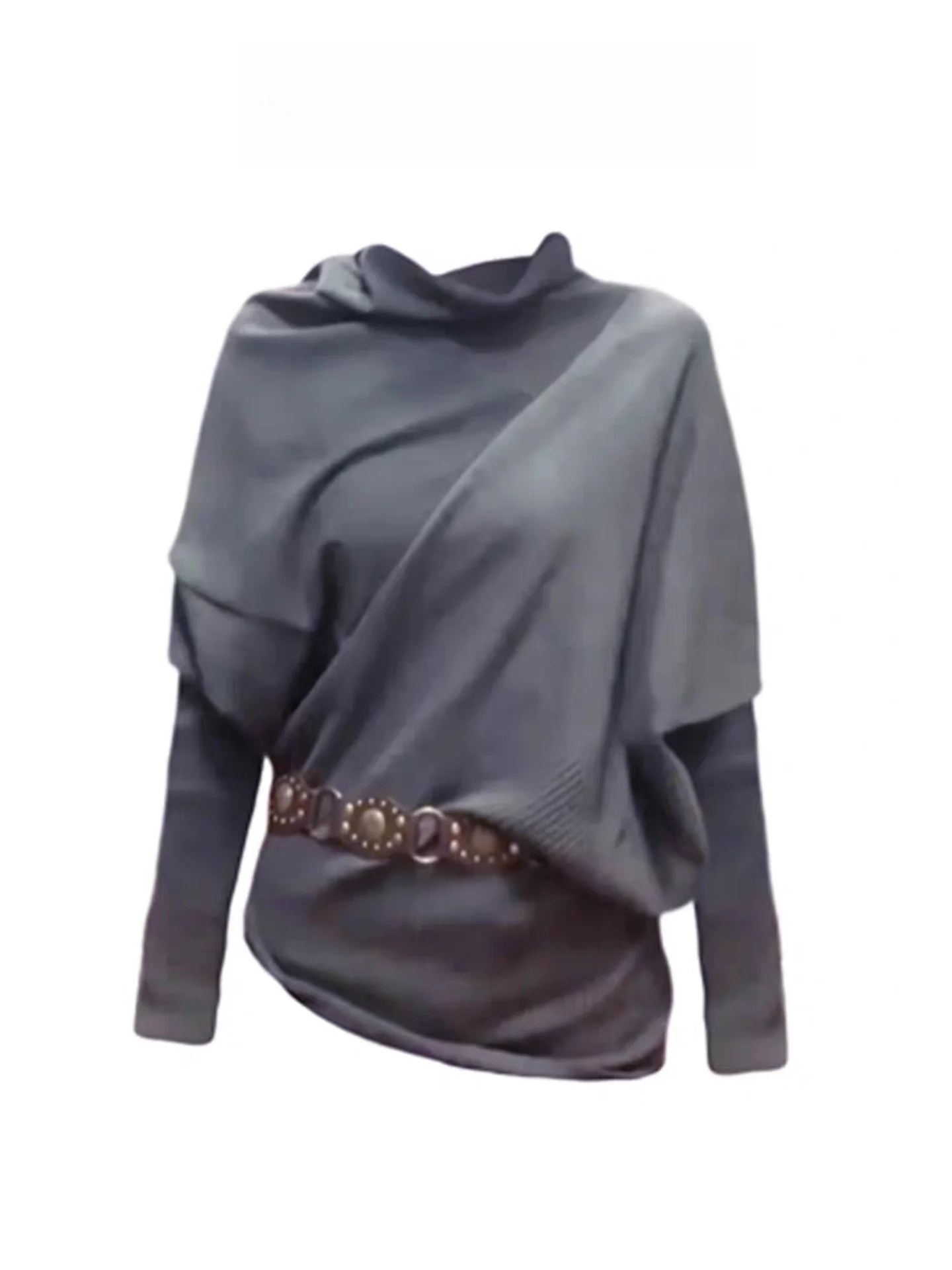 ay Asymmetric Batwing Sve High Collar Knitted Sweater Women's Loose Lazy Sle Overhead Sweater Autumn Winter Vintage
ay Asymmetric Batwing Sve High Collar Knitted Sweater Women's Loose Lazy Sle Overhead Sweater Autumn Winter Vintage