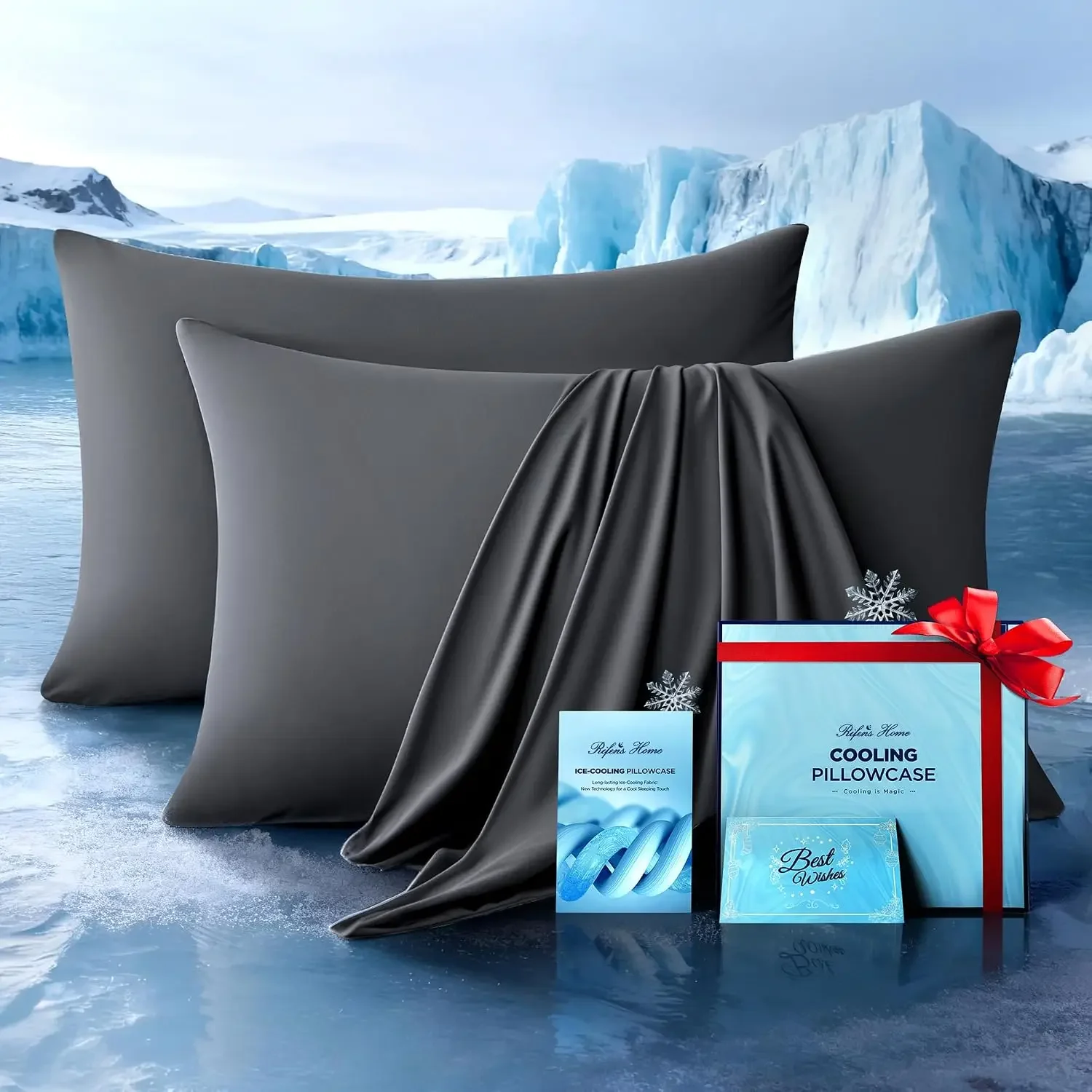 Cooling Pillowcase Set of 2 for Hot Sleepers, Softer Than Silk, Breathable with Zipper, Gifts for Women Men (Dark Gray, Standard)
Cooling Pillowcase Set of 2 for Hot Sleepers, Softer Than Silk, Breathable with Zipper, Gifts for Women Men (Dark Gray, Standard)