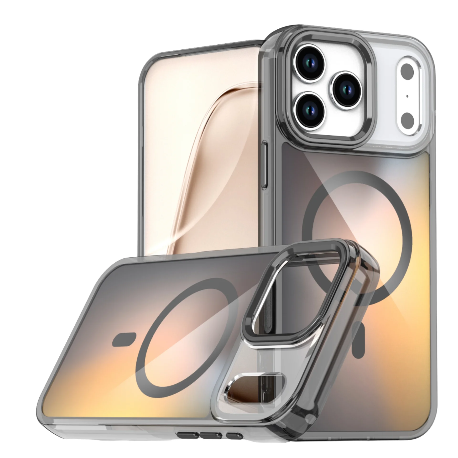 The new transparent gradient shockproof back cover is suitable for 17Pro Max business fashion color frame mobile phone case
The new transparent gradient shockproof back cover is suitable for 17Pro Max business fashion color frame mobile phone case