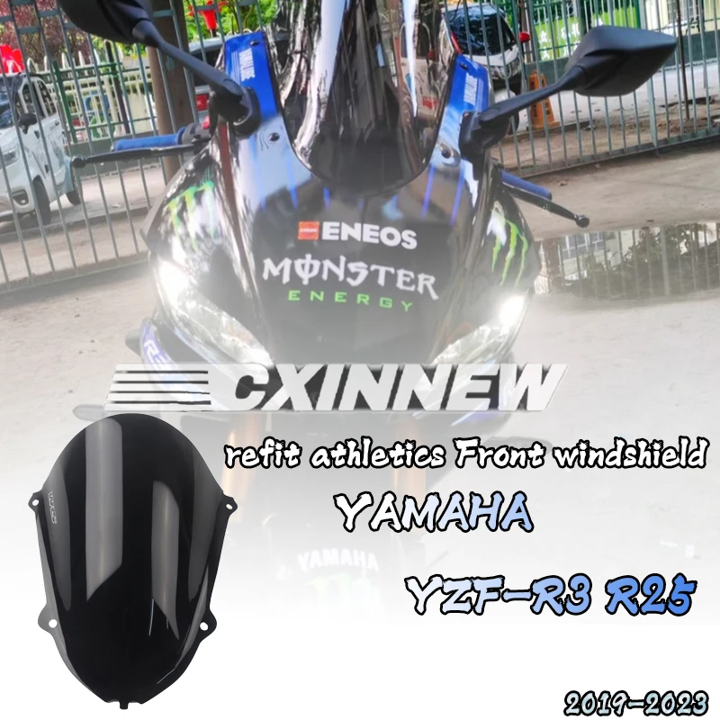 R3 RACE HIGH WINDCREEN для YAMAHA YZF-R3 R25 V2 YZF 2019-2024 2021 2022 Спортивное туристическое лобовое стекло серии двойных пузырьковых дефлекторов
R3 RACE HIGH WINDCREEN для YAMAHA YZF-R3 R25 V2 YZF 2019-2024 2021 2022 Спортивное туристическое лобовое стекло серии двойных пузырьковых дефлекторов