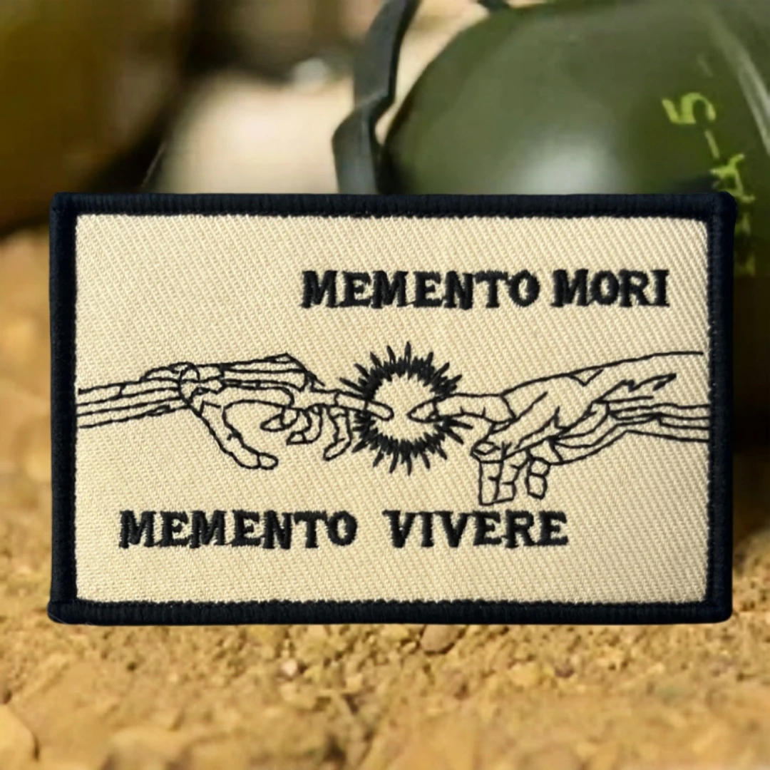Memento Mori Memento Vivere Embroidered Morale Tactical Patches for Clothing Hook & Loop Military Army Armband Backpack Sticker
Memento Mori Memento Vivere Embroidered Morale Tactical Patches for Clothing Hook & Loop Military Army Armband Backpack Sticker