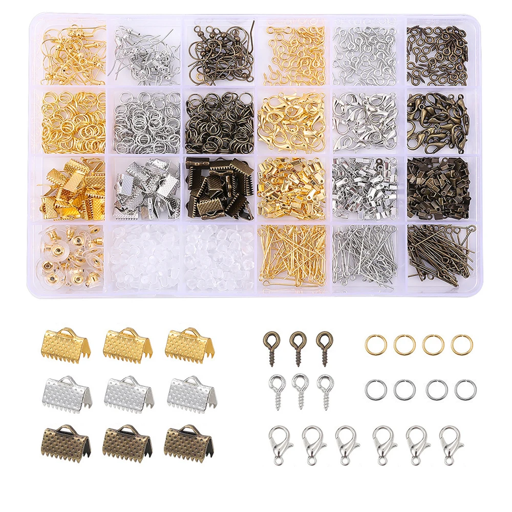 1Box 10 Grid Metal Accessories Jewelry Findings Set DIY Earring Making Kit Lobster Clasp Open Jump Rings Tools Making Supplies
1Box 10 Grid Metal Accessories Jewelry Findings Set DIY Earring Making Kit Lobster Clasp Open Jump Rings Tools Making Supplies