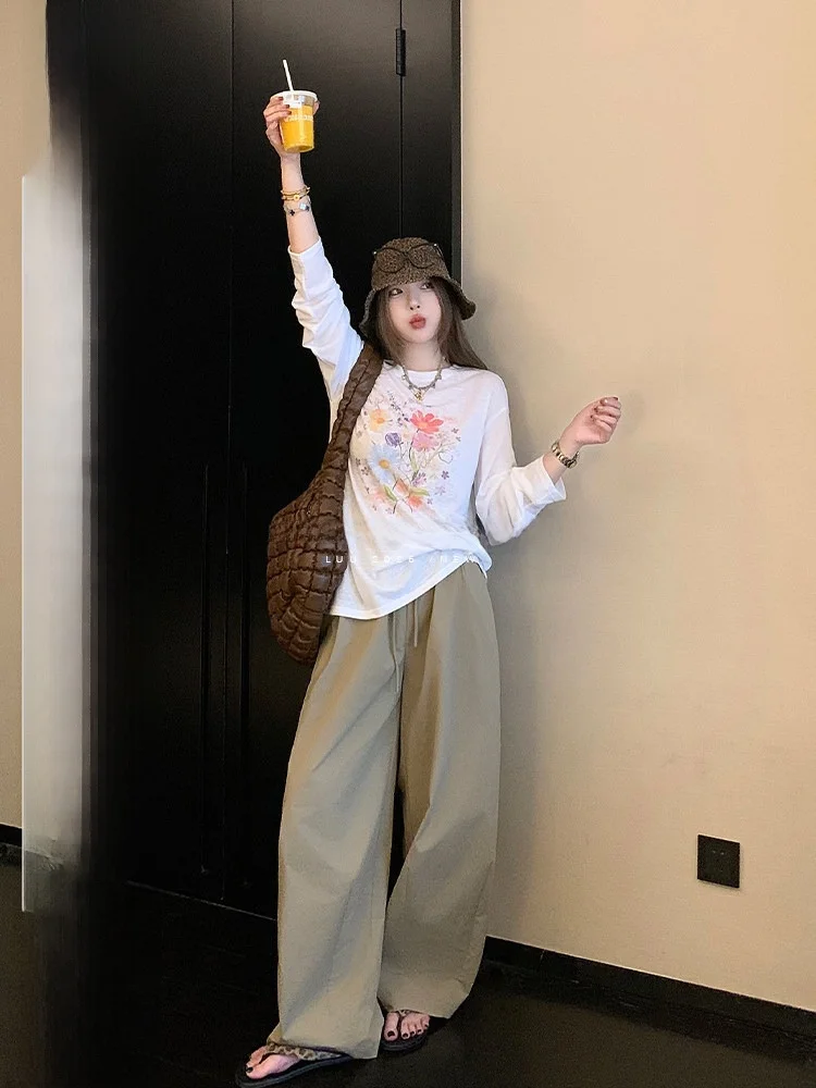Wide Leg Lantern Pants Women's Loose Elastic Waist Casual Trousers Spring Summer Long Design Sense Loose Pants Korean Style
Wide Leg Lantern Pants Women's Loose Elastic Waist Casual Trousers Spring Summer Long Design Sense Loose Pants Korean Style