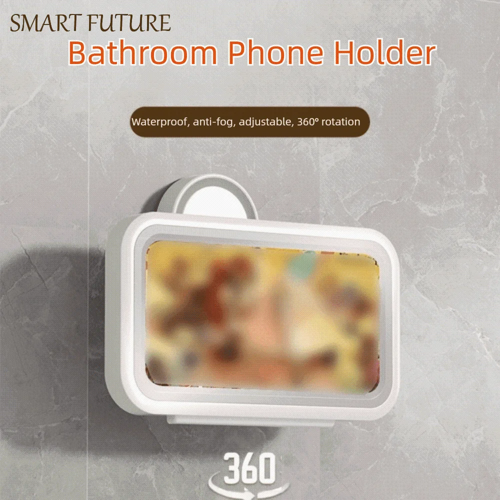 Держатель для телефона на присоске в ванной комнате, вращающийся, высокочувствительный, настенный чехол для телефона, регулируемый, простая установка 
Держатель для телефона на присоске в ванной комнате, вращающийся, высокочувствительный, настенный чехол для телефона, регулируемый, простая установка