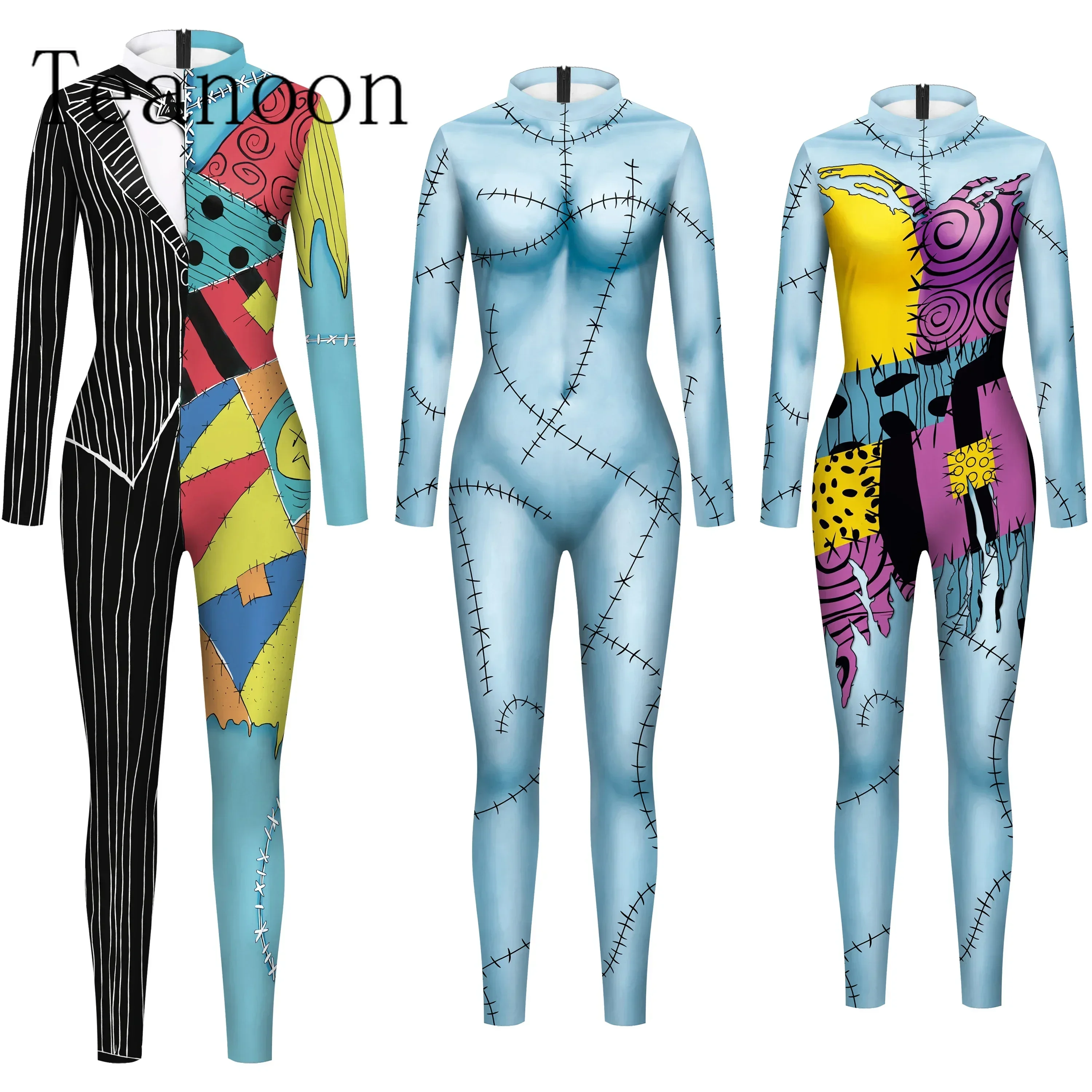 Halloween Adult Carnival Costume For Women Sally Printed Slim Jumpsuit Catsuit Rompers Long Sleeve Zenti Party Bodysuit
Halloween Adult Carnival Costume For Women Sally Printed Slim Jumpsuit Catsuit Rompers Long Sleeve Zenti Party Bodysuit