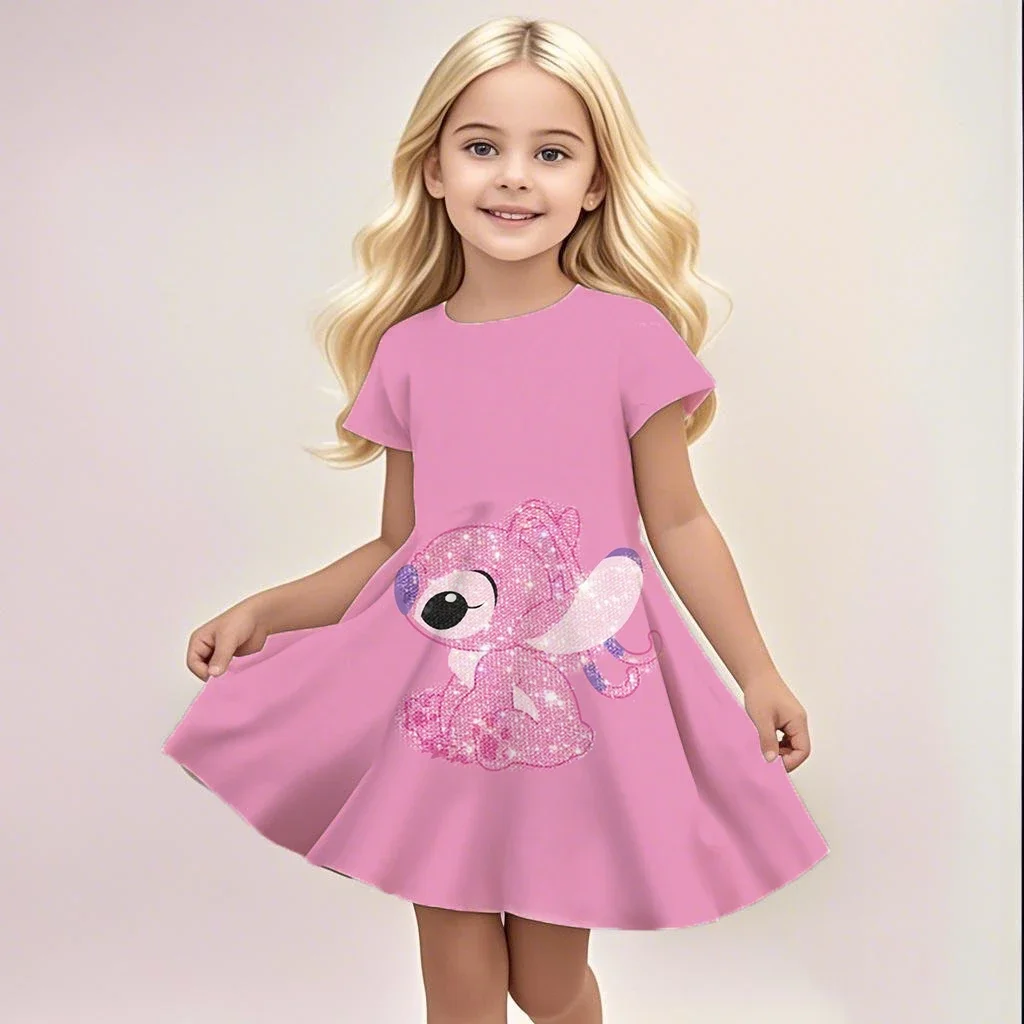 Potdemiel Summer New Children Clothing 3d Printed Romantic Stitch Cute Girl Short-Sleeved Dress 3-14 Years Kids Performance
Potdemiel Summer New Children Clothing 3d Printed Romantic Stitch Cute Girl Short-Sleeved Dress 3-14 Years Kids Performance