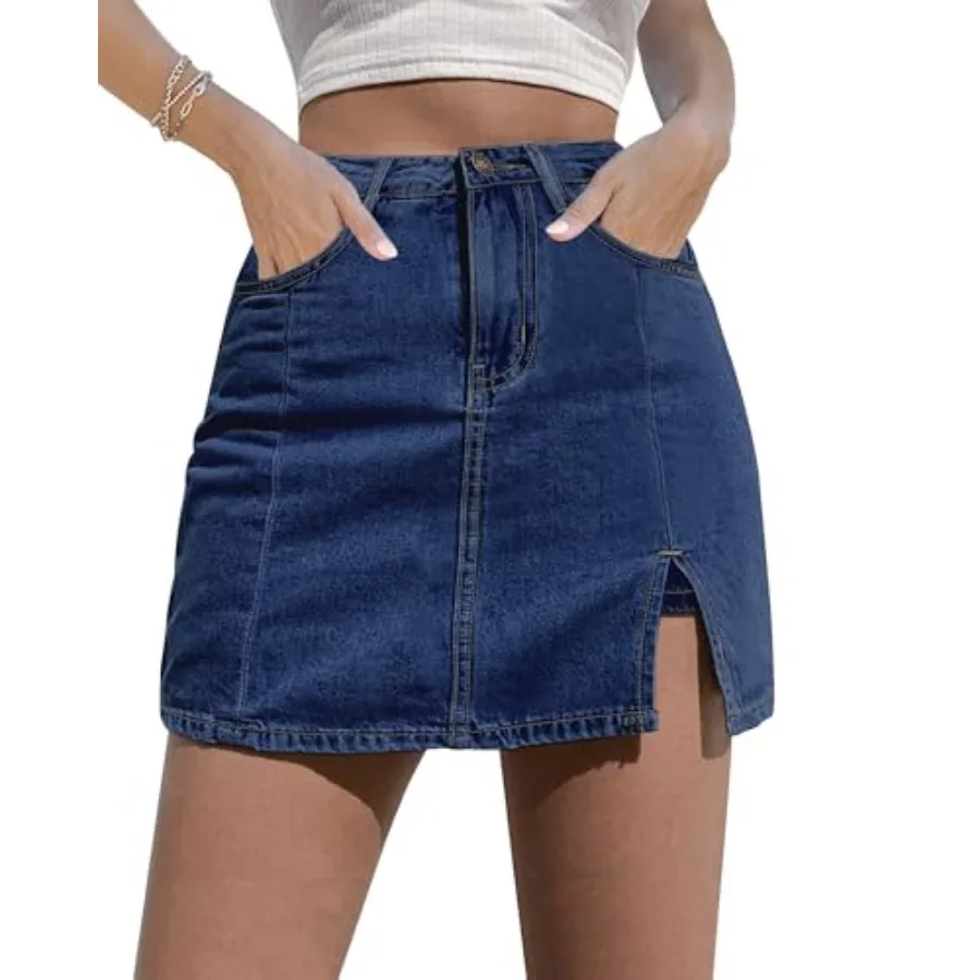 luvamia Skorts Skirts for Women Denim Mini Skirt Side Slit with High Waisted Jean Shorts Stretchy
luvamia Skorts Skirts for Women Denim Mini Skirt Side Slit with High Waisted Jean Shorts Stretchy
