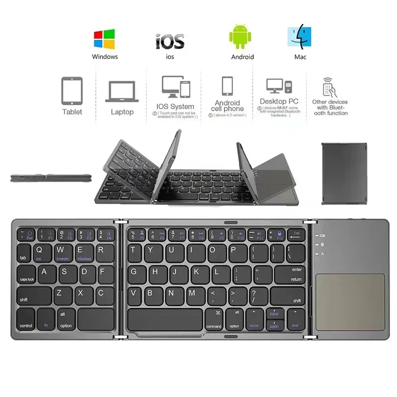 Hot Sale Slim Wireless Bluetooth Keyboard Ultra Thin Foldable Keyboard for Touchpad Tablet PC Portable Mini Folding Keyboard
Hot Sale Slim Wireless Bluetooth Keyboard Ultra Thin Foldable Keyboard for Touchpad Tablet PC Portable Mini Folding Keyboard