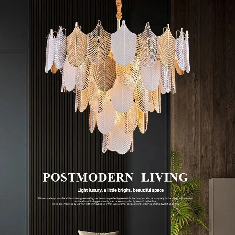 Nordic Luxury Postmodern LED Chandelier Leaves-shaped Glass Pendant Light Home Room Decoration for Dinning Bedroom Lamps Fixture
Nordic Luxury Postmodern LED Chandelier Leaves-shaped Glass Pendant Light Home Room Decoration for Dinning Bedroom Lamps Fixture