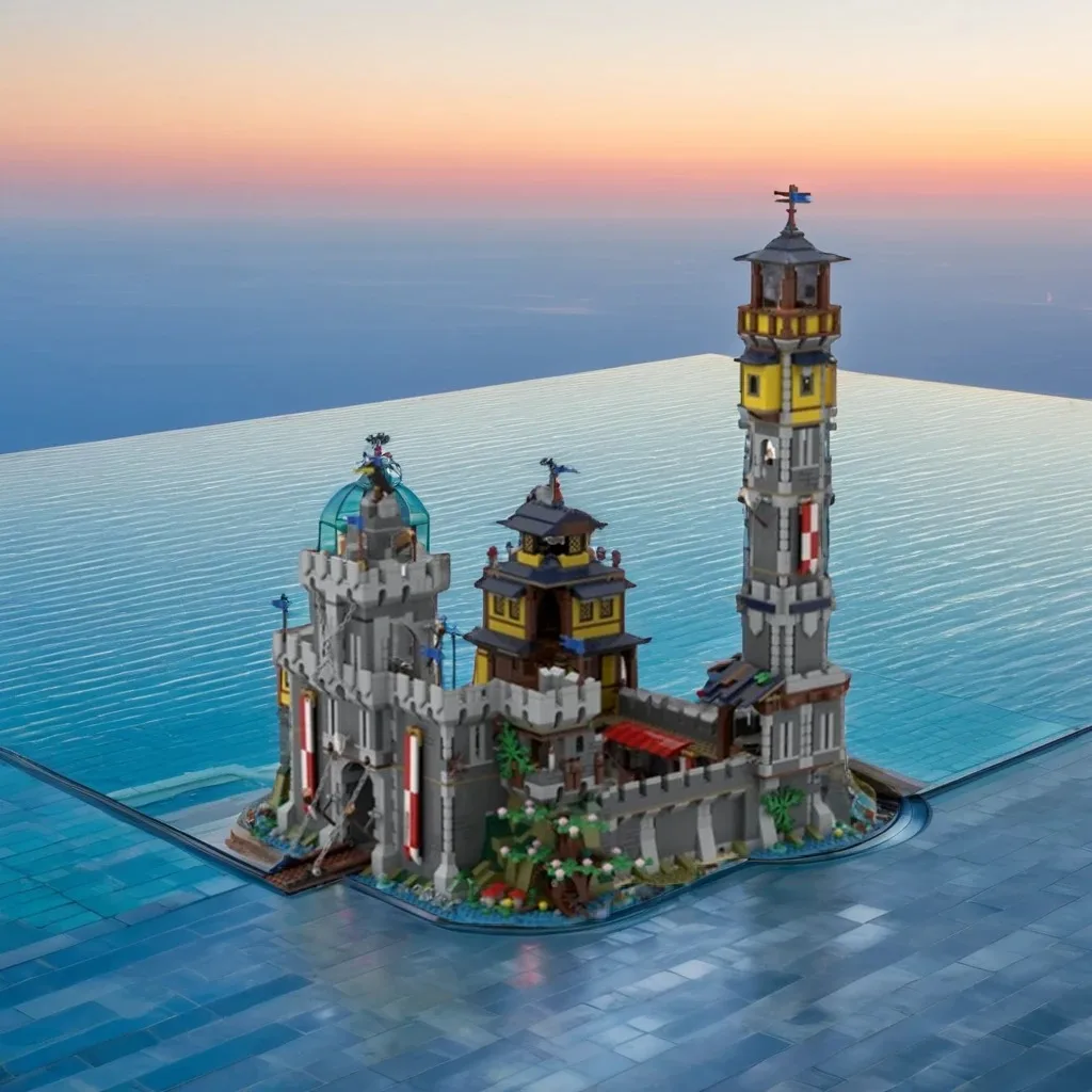 3836 шт. MOC высокая башня замок средневековая крепость с вытяжным мостом DIY модель строительные блоки игрушки на день рождения подарок
3836 шт. MOC высокая башня замок средневековая крепость с вытяжным мостом DIY модель строительные блоки игрушки на день рождения подарок