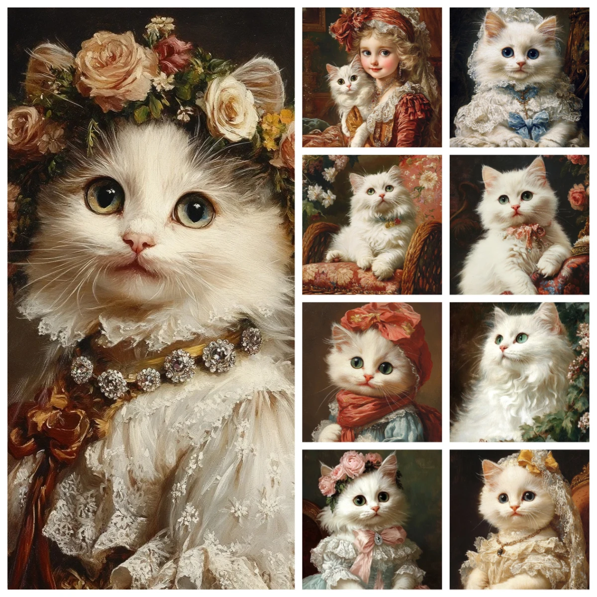 500PCS Elegant Cat in Lace Dress Jigsaw Puzzle, Vintage Pet Portrait Educational Games Colorful Puzzles Gifts Home Decor
500PCS Elegant Cat in Lace Dress Jigsaw Puzzle, Vintage Pet Portrait Educational Games Colorful Puzzles Gifts Home Decor