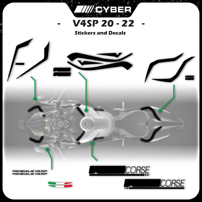 V4 Series Chrome Shell Decals For Ducati Panigale Motorcycle 2020-2022 Decal Sticker Full Set V4S V4R V4SP
V4 Series Chrome Shell Decals For Ducati Panigale Motorcycle 2020-2022 Decal Sticker Full Set V4S V4R V4SP