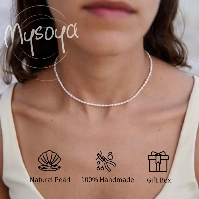 MYSOYA ожерелье из белого рисового жемчуга в стиле барокко с пресноводным жемчугом 2-3 мм в подарочной упаковке для нее/дня рождения/свадьбы/Рождественского подарка
MYSOYA ожерелье из белого рисового жемчуга в стиле барокко с пресноводным жемчугом 2-3 мм в подарочной упаковке для нее/дня рождения/свадьбы/Рождественского подарка