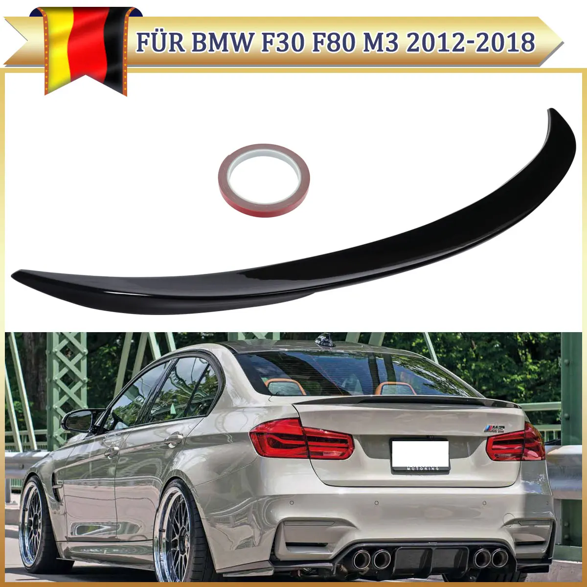 Gloss Black MP Style Rear Trunk Spoiler Wing Lip Fit For BMW F30 M3 F80 2012-2018 Rear Tail Wings Magickit
Gloss Black MP Style Rear Trunk Spoiler Wing Lip Fit For BMW F30 M3 F80 2012-2018 Rear Tail Wings Magickit