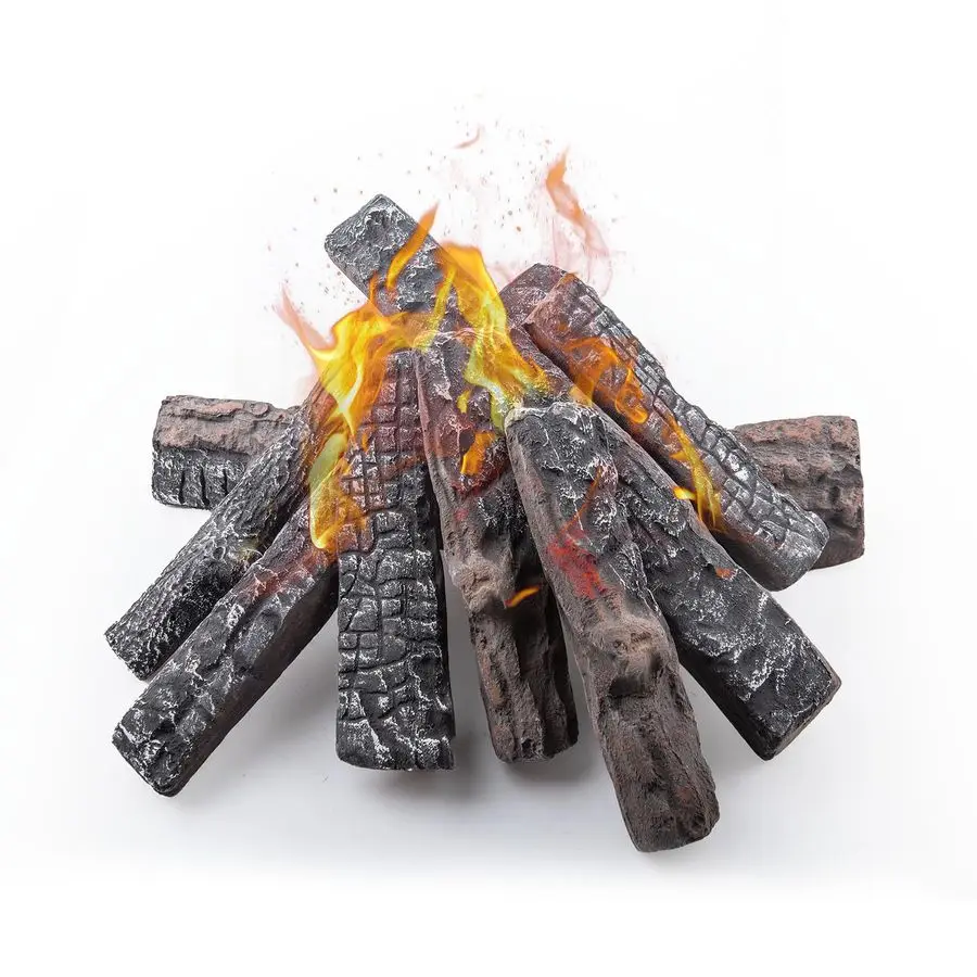 Ceramic Logs for Gas Fireplace, 8 Pcs Realistic Ceramic Logs for Gas Fireplace, Heat Resistant Lightweight Fake Logs for Indoor
Ceramic Logs for Gas Fireplace, 8 Pcs Realistic Ceramic Logs for Gas Fireplace, Heat Resistant Lightweight Fake Logs for Indoor