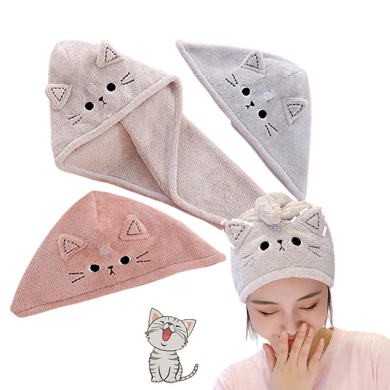 Cat Hair Cap Coral Fleece Hair Towel Long Hair Quick Dry Hat Bath Towel Strong Water Absorbent Women Wrap Wiping Hair Towel
Cat Hair Cap Coral Fleece Hair Towel Long Hair Quick Dry Hat Bath Towel Strong Water Absorbent Women Wrap Wiping Hair Towel