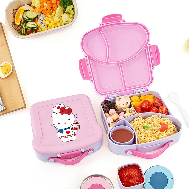 HelloKitty Sanrio Lunch Box with Spoon Fork Sauce Case Girls Anime Kawaii School Picnic Bento Food Storage Containers Kids Gift
HelloKitty Sanrio Lunch Box with Spoon Fork Sauce Case Girls Anime Kawaii School Picnic Bento Food Storage Containers Kids Gift