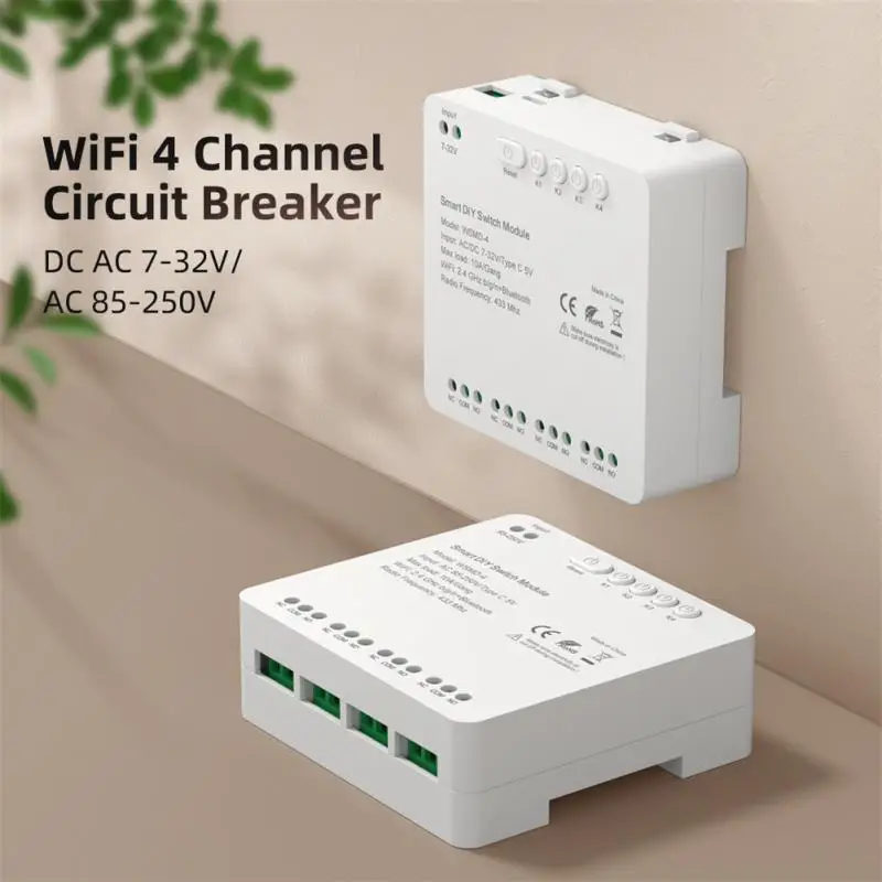 Беспроводной смарт-пульт дистанционного управления Tuya с поддержкой Wi-Fi, 4-канальный, 250 В
Беспроводной смарт-пульт дистанционного управления Tuya с поддержкой Wi-Fi, 4-канальный, 250 В