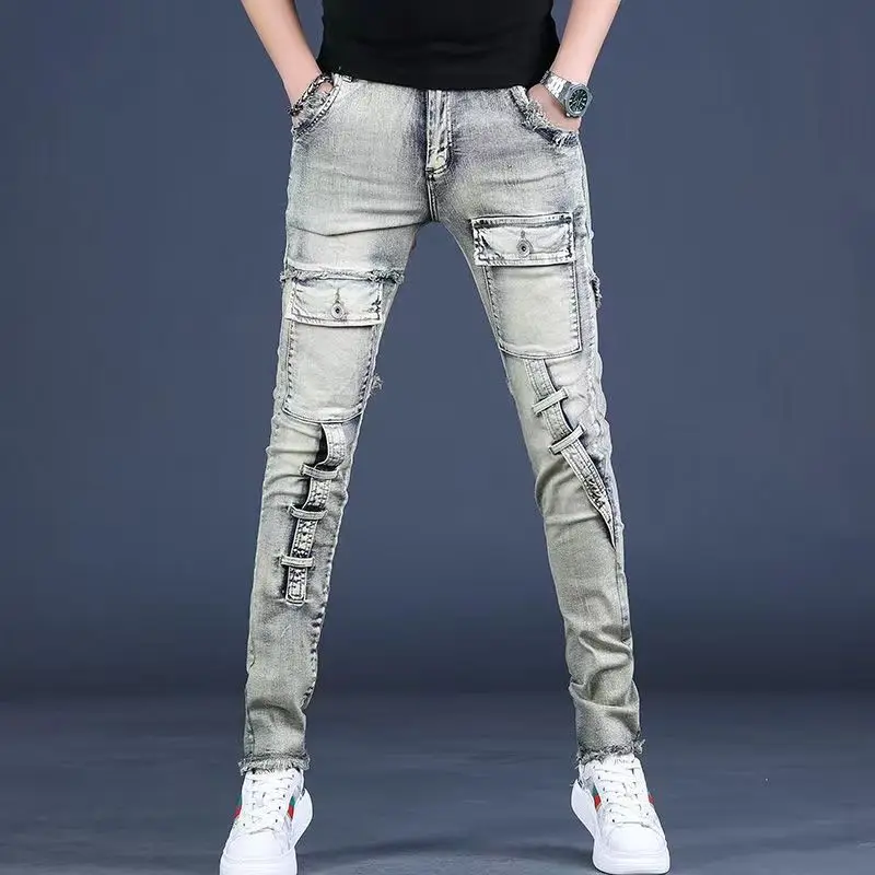 Men's Clothing Autumn and Winter Explosions high quality Fashion Brand Retro Biker Riding Pants Jeans Assembled Pants
Men's Clothing Autumn and Winter Explosions high quality Fashion Brand Retro Biker Riding Pants Jeans Assembled Pants