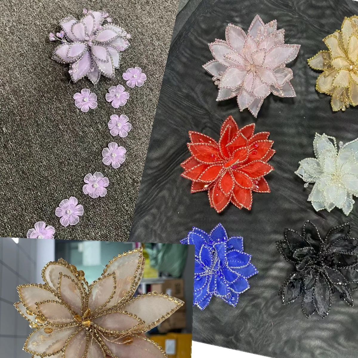 2pcs Rhinestone Headband Applique Flowers 3D Wire Flower Petal Artificial Blooming Plant Garden Patch for Wedding Decoration
2pcs Rhinestone Headband Applique Flowers 3D Wire Flower Petal Artificial Blooming Plant Garden Patch for Wedding Decoration
