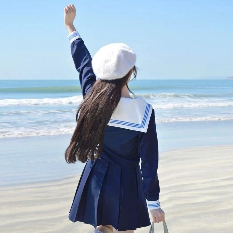 Japanese School Uniform Girls Original Japanese Style girl's Uniform Set Sailor Skirt Student Daily Uniform
Japanese School Uniform Girls Original Japanese Style girl's Uniform Set Sailor Skirt Student Daily Uniform