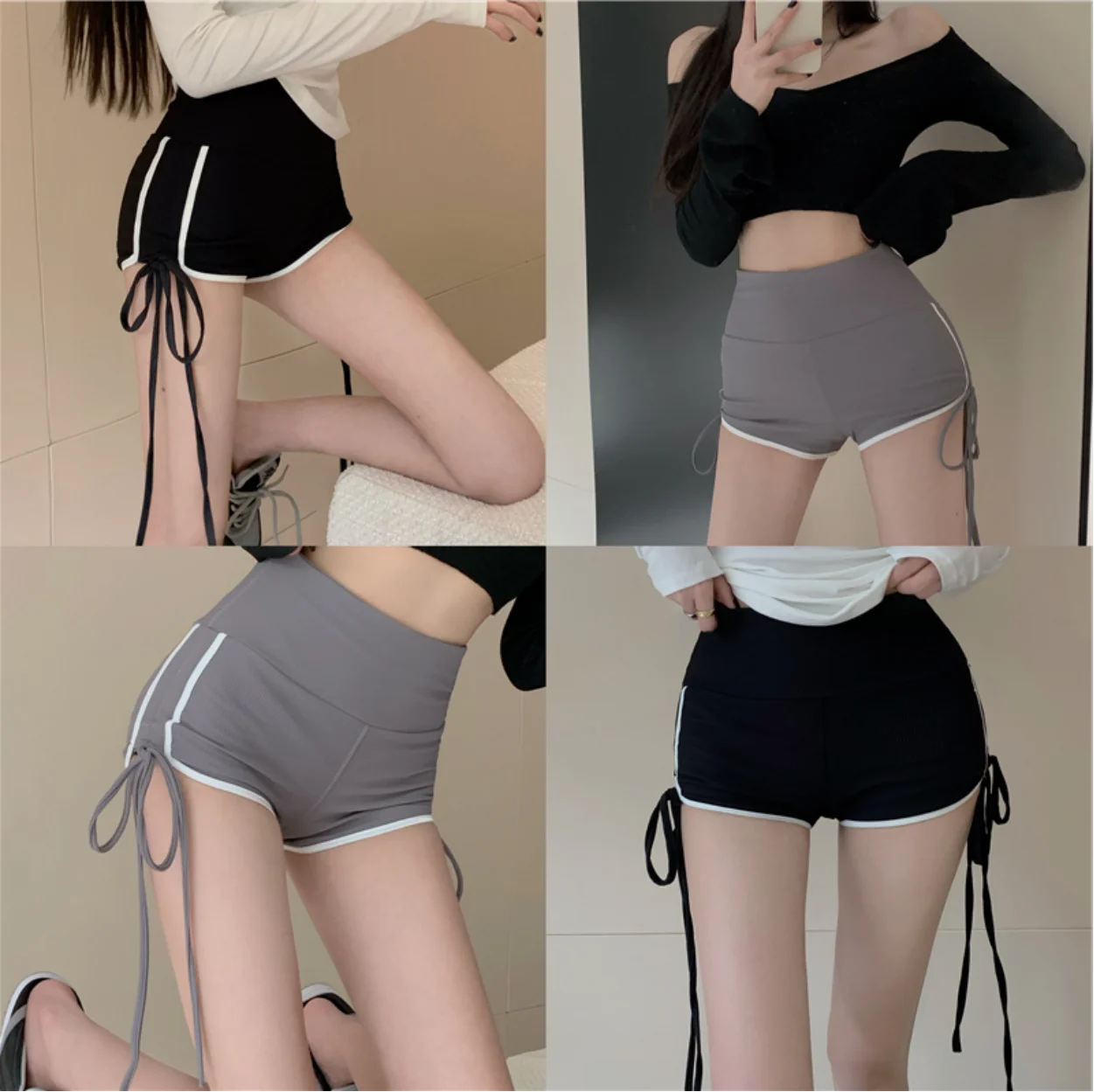 High Waist Drawstring Casual Pants Women Summer Slimming Hot Girl Design Straight Leg Sport Shorts Korean Style Polyester
High Waist Drawstring Casual Pants Women Summer Slimming Hot Girl Design Straight Leg Sport Shorts Korean Style Polyester