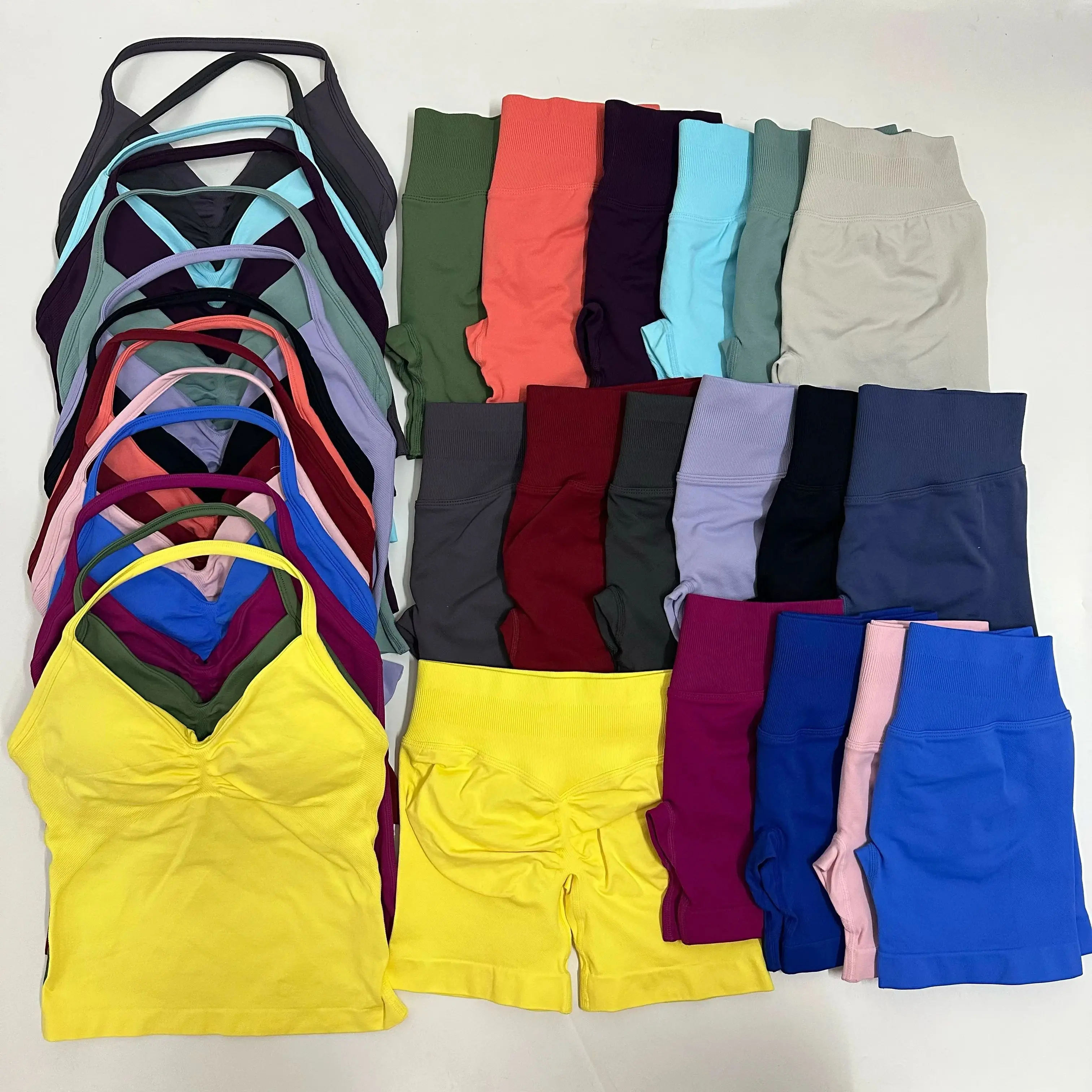 European and American buttocks shorts training peach buttocks fitness bra yoga clothes set neck back sports vest women
European and American buttocks shorts training peach buttocks fitness bra yoga clothes set neck back sports vest women